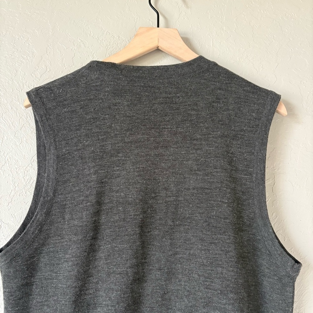 Vintage Boundaries Studio Sleeveless Wool Blend Long Vest | Button Front | l 12 - Picture 7 of 12